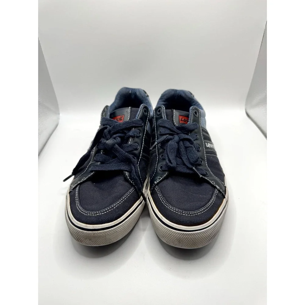 Levi's Chambray 517435U80 Mens 8 Sneaker Navy Blue Low Top Lace Up Casual Shoes